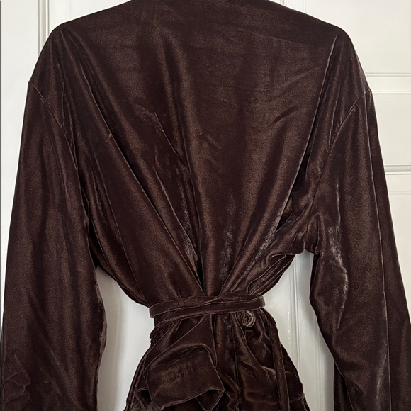 Zara Brown Wrap Blouse - Picture 3 of 3